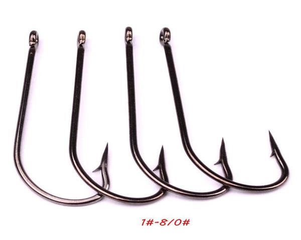 

200pcslot 9 sizes 180 9225 o039shaughnessy hook high carbon steel barbed fishing hooks fishhooks pesca tackle accessories 6785654