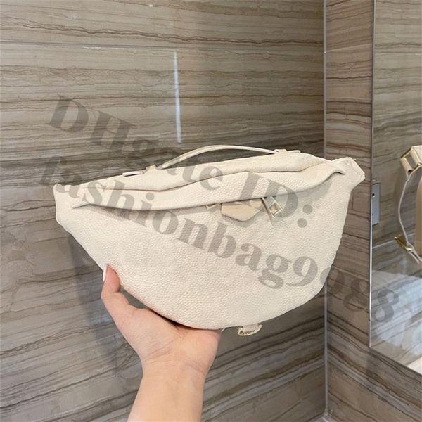 

genuine leather white waist bags for women fashion brand men cross body hand bag all letters ladies big handbags large300g