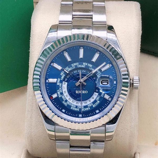 

luxury designer black classic fashion automatic mechanical watch size 42mm sapphire glass waterproof dial internal circle can rota254l, Slivery;brown