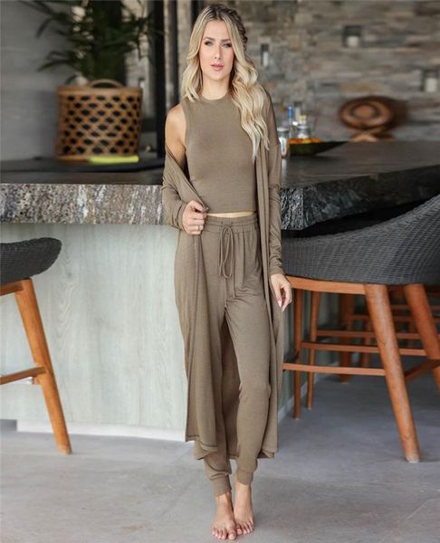 

women039s two piece pants autumn winter solid color fashion vest sporty slim casual outerwear elastic waist drawstring elegant 7639339, White