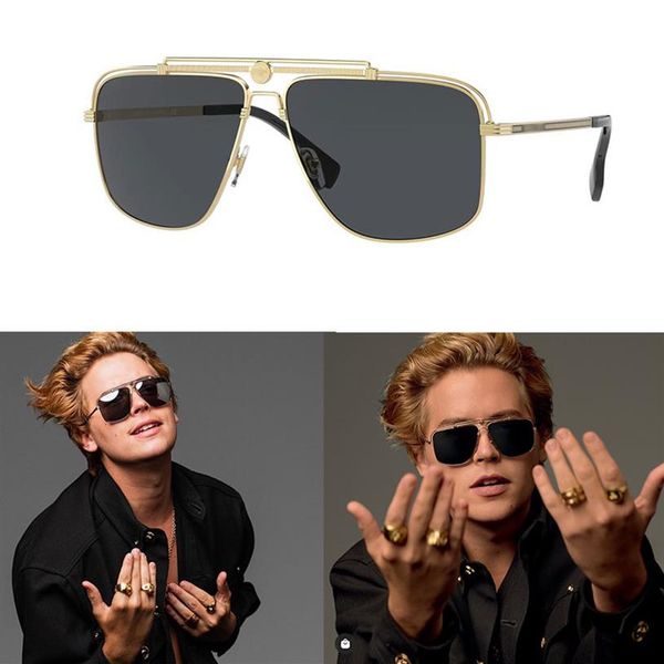 

designer sunglasses men women electroplated temples 2242 metal frame medusa head 3d style brand sunglasses original box299d, White;black