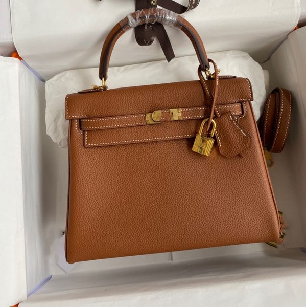 

Totes luxury bags lady designer bag shoulder bags designers woman designer purses handbags togo Genuine Leathe Soft Flap Pocket 25cm 30cm Fashion Bags with box Brown, Black