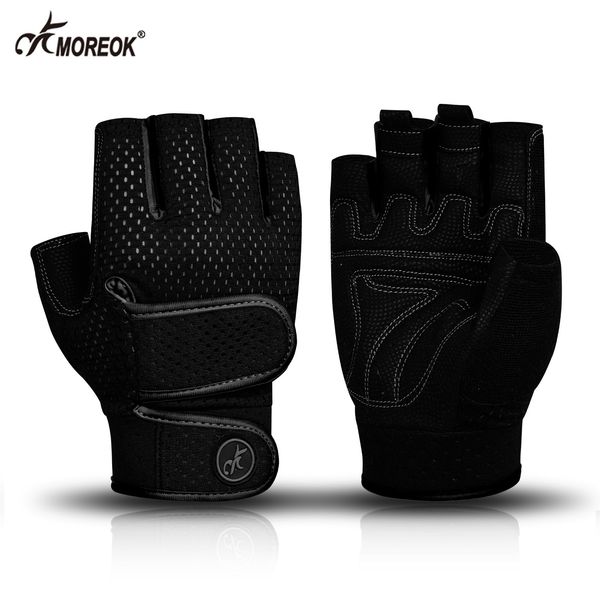 

sports gloves moreok workout gym for man women wrist guard dumbbell riding nonslip m gel pad bodybuild fitness 230821, Black