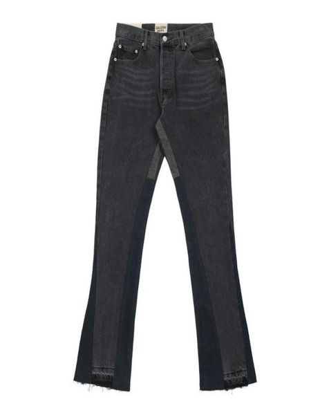 

men039s jeans 2021ss custommade vintage destroy spliced flare hiphop high street men women couple wash2103289, Blue