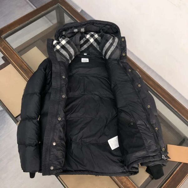 

mens women's down jacket detachable sleeve thick warm windbreaker coat for lady slim jackets winter outwears with with b silicone badge, Black