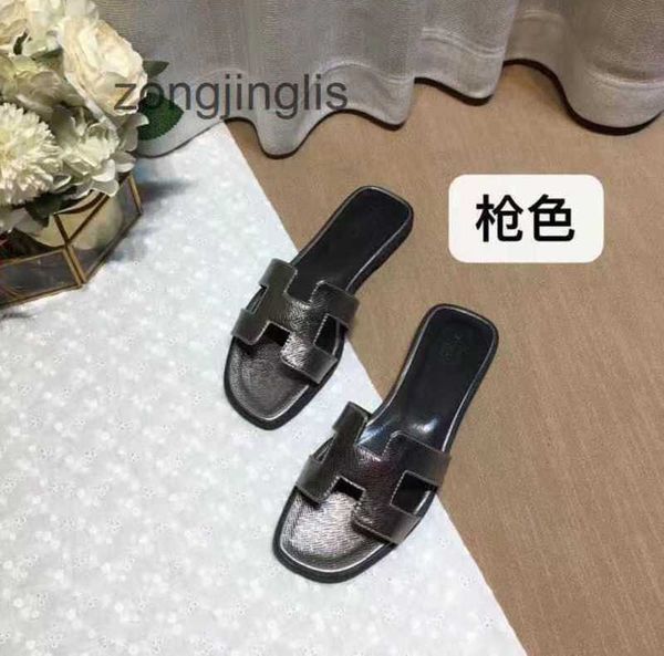 

women's slippers bear slipper 2023 women summer oran shoes sandal designer her baida color matching leather flat sandals for tourism li