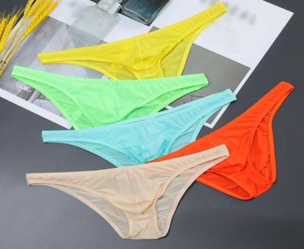 

underpants transparent briefs man underwear solid see through panties male bulge pouch men thongs breathable knicker5566961, Black;white