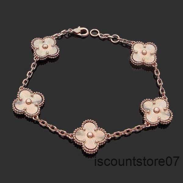 

luxury designer link chain bracelet four-leaf cleef clover womens fashion 18k gold bracelets jewelry u6 1 3rxwi, Golden;silver