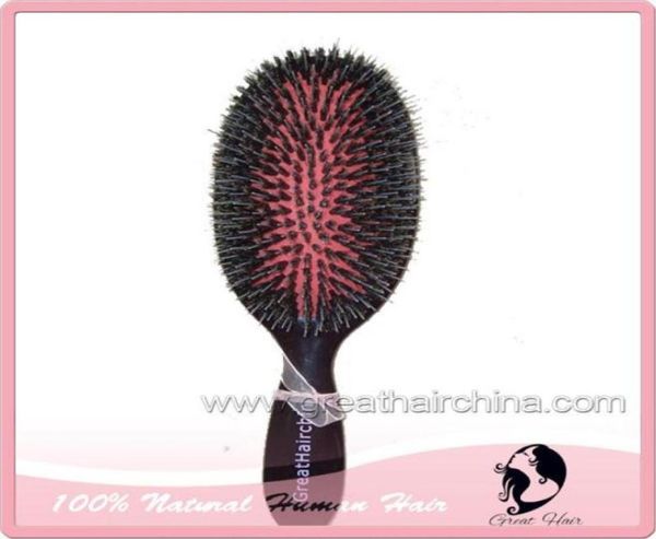 

fashion professional boar bristle hair brushcomb 1pc16981301168190, Silver