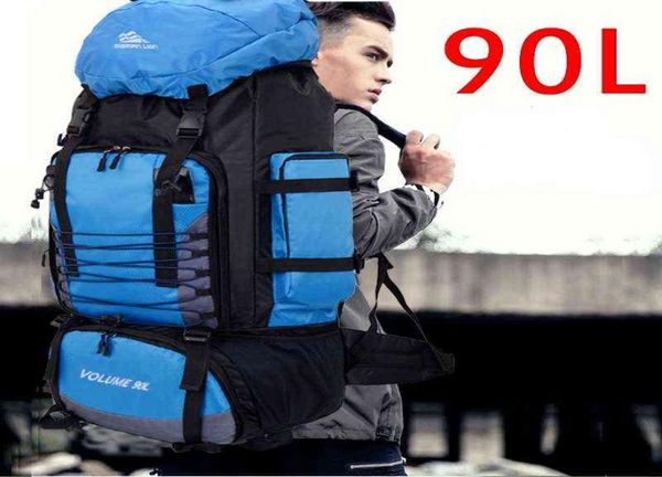 

90l travel bag camping backpack hiking army climbing bag trekking mountaineering mochila large capacity sport rucksack t2208018346494