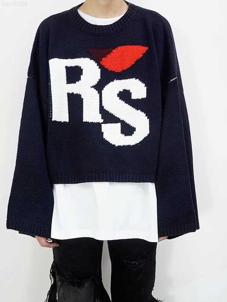 

23ss women desginer fashion cotton hooded new classic rs letter print wash water stir fry color snowflake loose sweatshirt hoodies sweater, Black