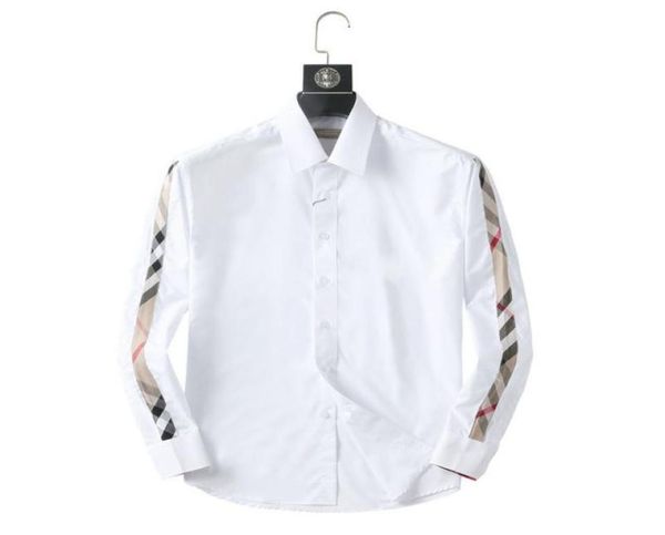 

men039s dress shirt luxury slim silk tshirt long sleeve casual business clothing plaid brand 17 color m4xl burr811744831, White;black