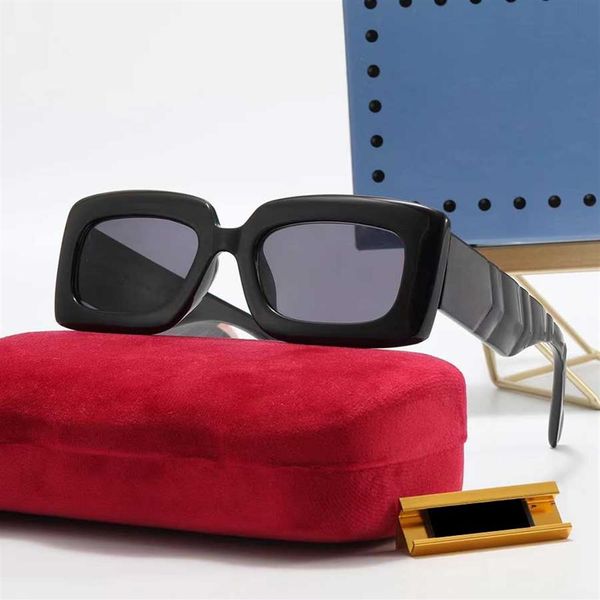 

designer sunglasses summer beach sun glasses fashion retro rectangle frame for man woman eyeglasses 5 colors optional adumbral251f, White;black