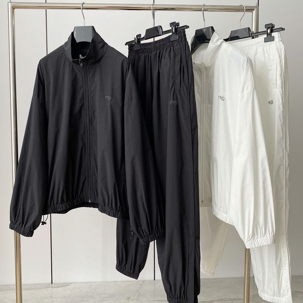 

designer women tracksuit long sleeve two-piece jacket and pants thin tracksuits #szfp72159 casual fashion leisure outdoor sports sweatshirts, White