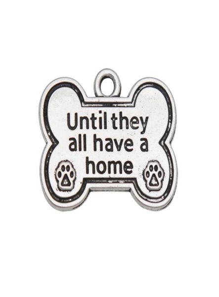 

whole alloy dog bone shape charms until they all have a home dog paw print charms 2025mm 50pcs aac9742270437, Bronze;silver