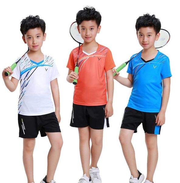 

adsmoney boy tenis masculinogirl table tennis shirtkid short sleeved table tennis jerseychildren badminton shirt1923505, White;yellow