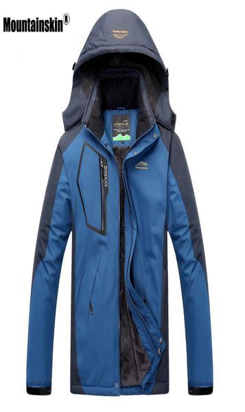 

men039s women039s winter fleece waterproof jacket outdoor sportswear coats hiking camping skating female windbreaker va1847767228, Blue;black