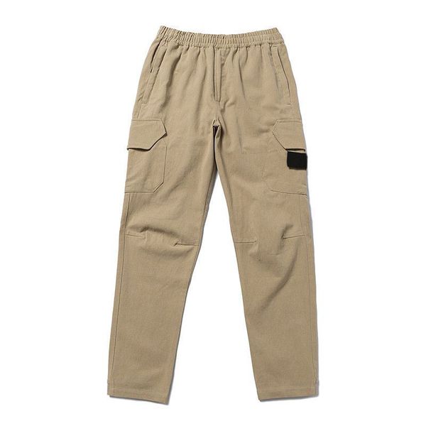 

men's pants stone standard twill cotton wash tooling five bags of trousers 230821, Black