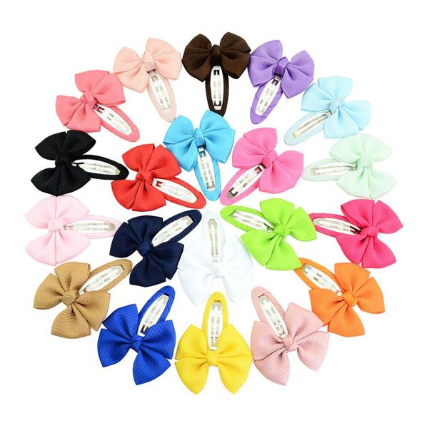 

2275 inch baby girls bow hair clips cute princess hair accessories infants boutique bowclips childrens ribbon bow hairpins headw6063620, Slivery;white