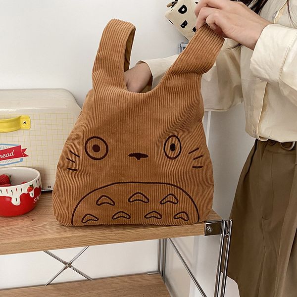 

evening bags canvas tote bags for women corduroy large ladies cotton cloth handbag cartoon print female shoppers fashion fabric purse 230822