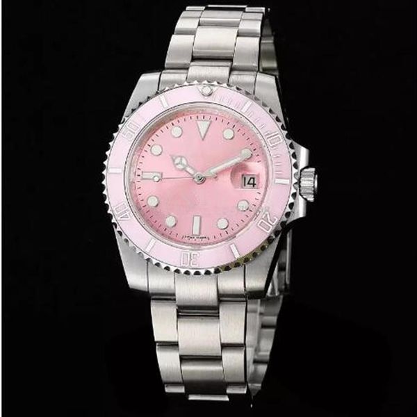

116610ln pink dial ceramic bezel stainless steel sapphire glass mirror automatic mechanical wonen wonens watch watches282e, Slivery;brown