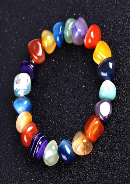

irregular agate natural stone strand bracelet women mens bracelets bead charm fashion jewelry will and sandy gift9792734, Black