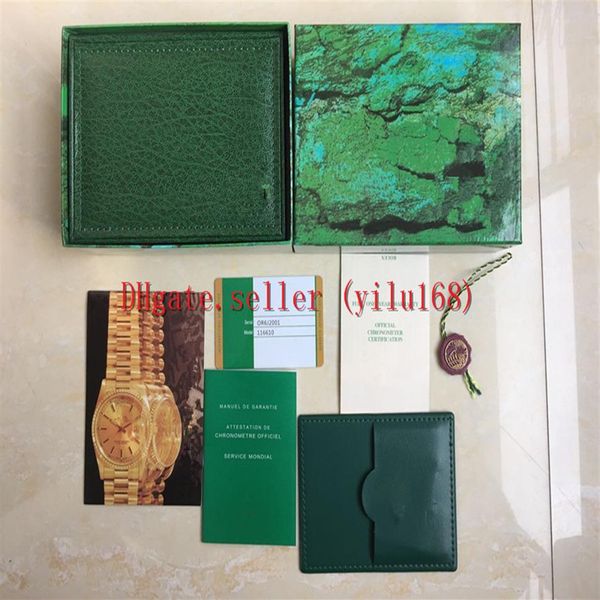 

5pcs luxury green watch original box gmt 116610 116600 116500 116710 brochure certificate gift present man woman watc324g, Black;blue
