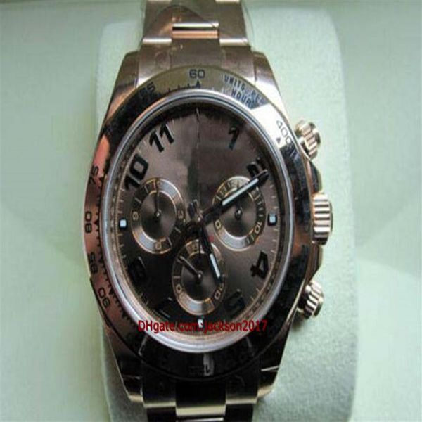 

wristwatches mens 18k everose gold chocolate brown 116505257u, Slivery;brown
