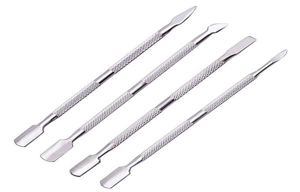 

4pcslot stainless steel cuticle remover double sided finger dead skin push nail cuticle pusher manicure nail care tool6834133