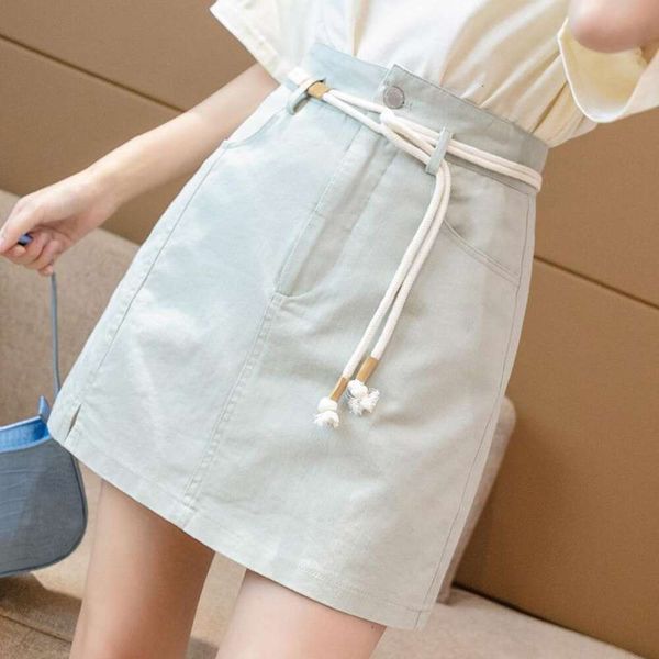 

title shop discount denim skirt female summer short pants a word wrap butt, Black