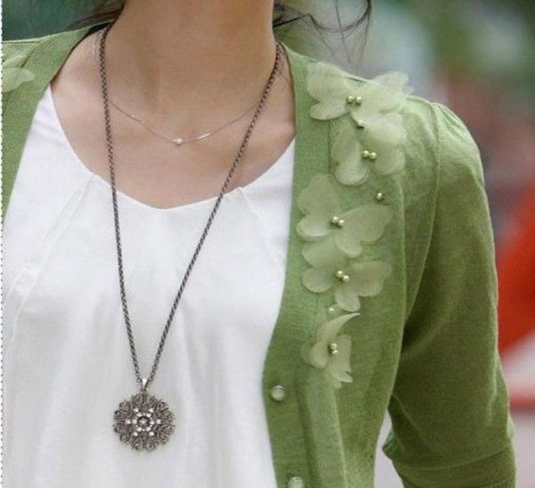 

bohemia style hollow out diamond dazzling flower pendant necklace sweater chain women jewelry xj33740777, Silver