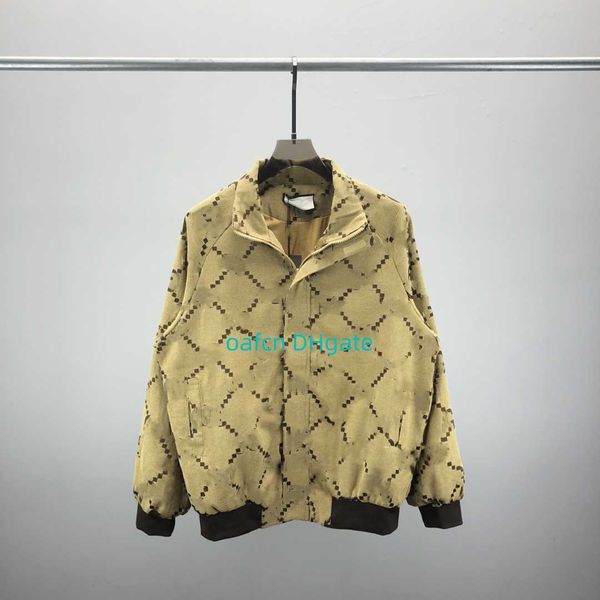 

5a paris italian designer men's jacket casual street fashion pocket warm correct version windbreaker coat canvas fabric letter embroide, Black;brown