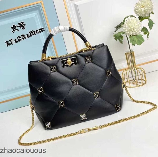 

handbags valantinos rivet handbag designer diamond beauty classic tone bags embroidery luxury thread handheld shoulder crossbody women'