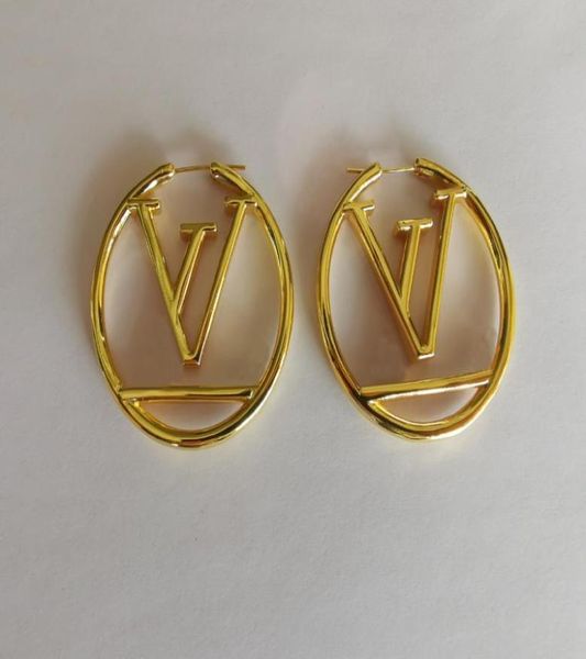 

2022 gold hoop earrings for lady women party wedding lovers gift engagement jewelry bride4065827, Golden;silver