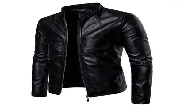

men039s jackets autumn winter faux leather jacket mens clothing stand collar zipper coats black biker men motorcycl nice jacket8078814, Black;brown