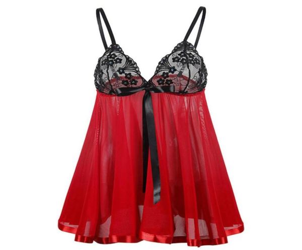 

women039s lace underwear nightdress dress01234721097008904982, Red;black