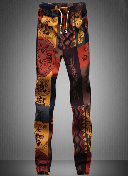

fashionable mens trendy pants casual slimfit printed trousers with different patterns hip hop street style9035279, Black