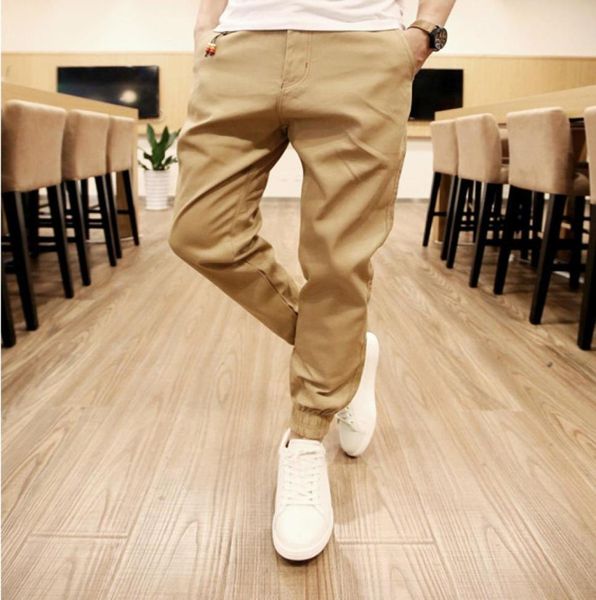 

new mens skinny joggers chinos slim pants men trousers hip hop pantalones hombre plus size s3xl1308424, Black