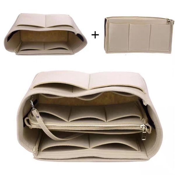 

cosmetic bags case make up organizer felt insert bag for handbag travel inner purse portable fit various brand female 230821