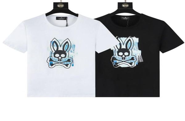 

mens t shirt fashion rogue rabbit print short sleeve skull rabbit casual tshirt summer breathable couple crewneck 113791, White;black
