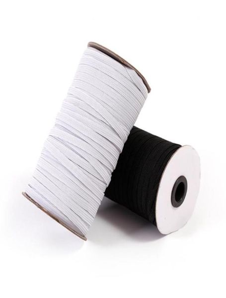 

120 yards length 05cm03cm width braided elastic band cord knit band for sewing diy mask bedspread9019397, Black