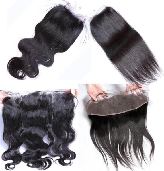 

different lace size within all human hair texture 4by4 13by4 swiss closure can dye all color small knot9790121, Black