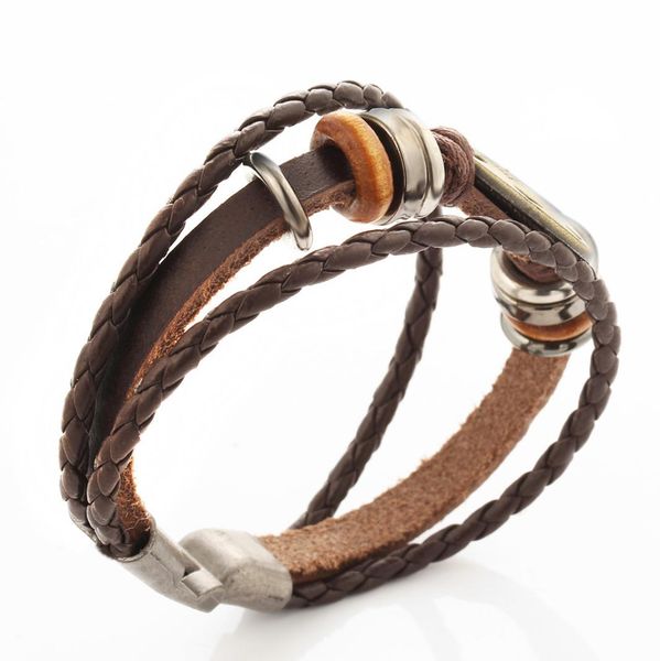 

wholeconstellations braceletfashion jewelry cow leather bracelet men women casual personality zodiac signs punk bracelet sli08482368, Golden;silver