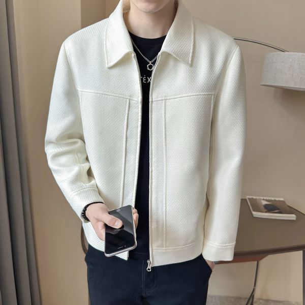 

men's jackets spring autumn men casual jacket coats fashion white slim fit bomber vintage business 3xlm 230821, Black;brown