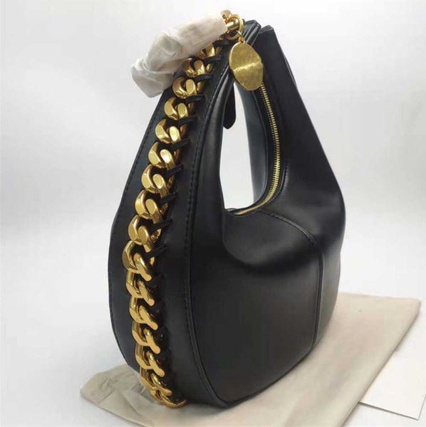 

stella mccartney frayme small zipped shoulder bag women medium leather lady handbag with purse hobo bags luxury designer black gold medallio