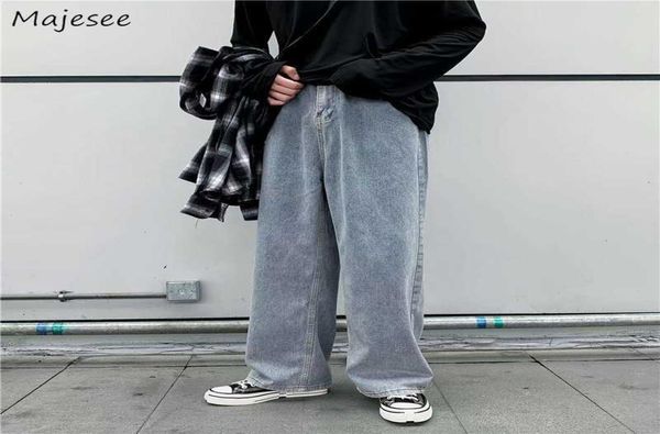 

jeans men mopping wide leg trousers 3xl baggy harajuku hiphop high street kpop chic retro vintage korean style teens fashion x0626248627, Blue