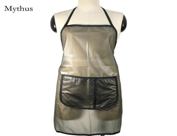 

light weight frosted waterproof hairdressing apron pvc material salon hairstylist working apron with pocket household cape in good2897017
