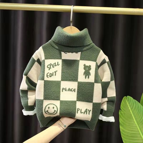 

family matching outfits autumn winter baby kids boys long sleeve solid color knit sweater pullover sweaters jumper clothes 28y 230821, Blue