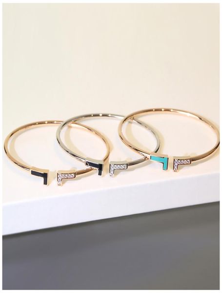 

t bracelet bracelets for girlfriend diamond gold bangle for men mens silver braclets armband cuff marriage bangles son braclet pul8022022, Black