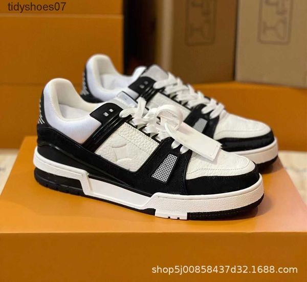 

version of lvity white cement little white shoes female black and white panda couple shoes casual sports board shoes